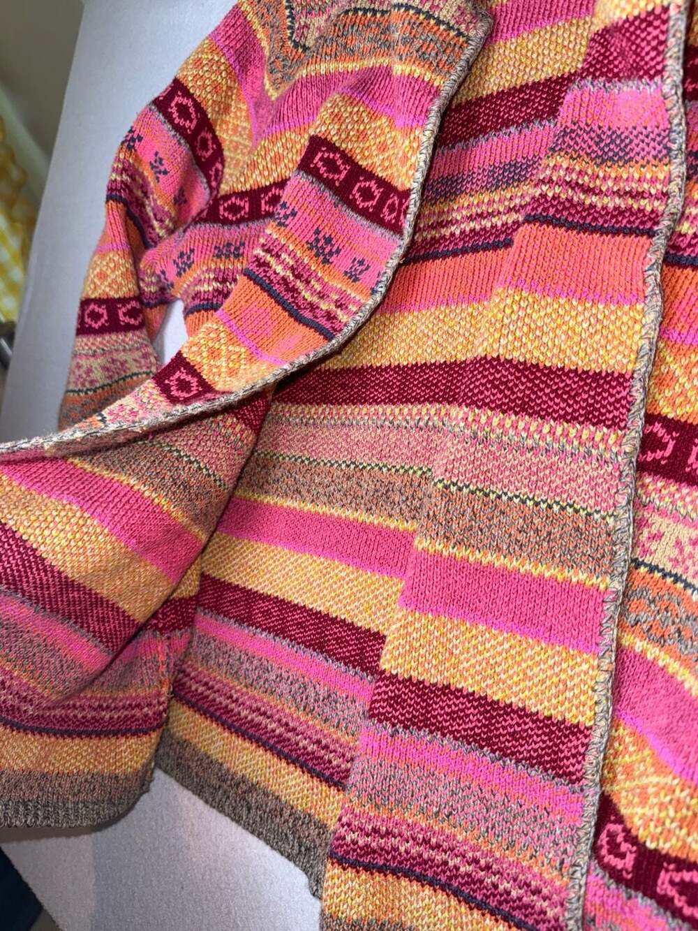 Sigrid Olsen SOblue Women's Colorful Fair Isle Pattern Knit Cardigan Sweater Siz - Picture 5 of 9